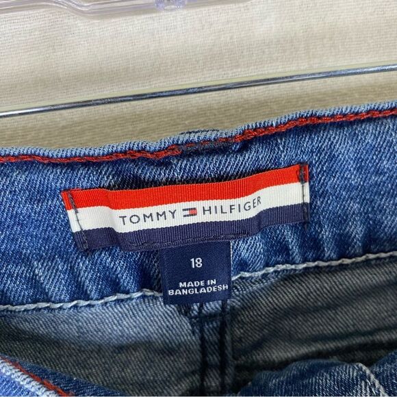 Tommy Hilfiger Blue Denim Straight Leg Adjustable Waist 5 Pocket Jeans 18x30 - Picture 10 of 10